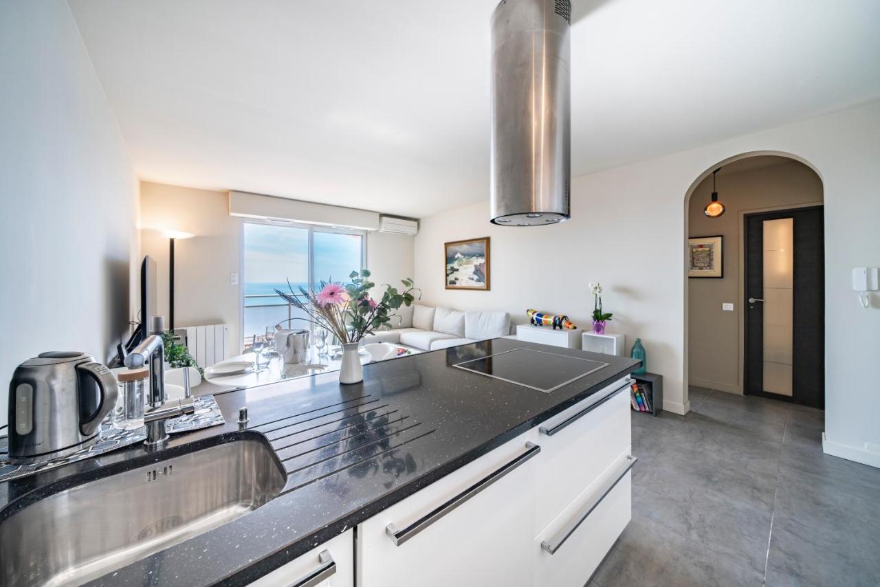 Baie Roquebrune, Balcon Vue Mer, Parking Gratuit - Ao Luaran gambar