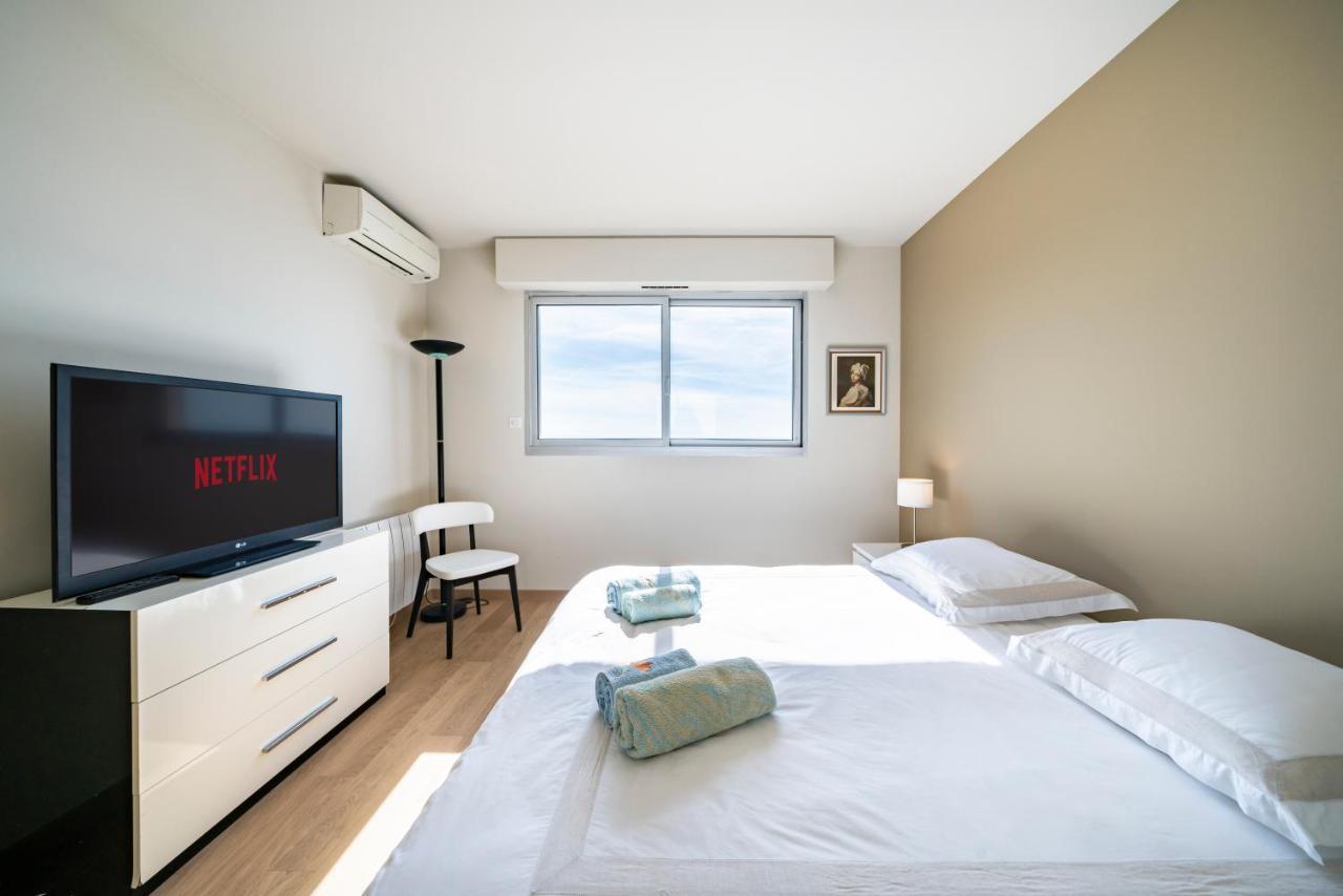 Baie Roquebrune, Balcon Vue Mer, Parking Gratuit - Ao Luaran gambar