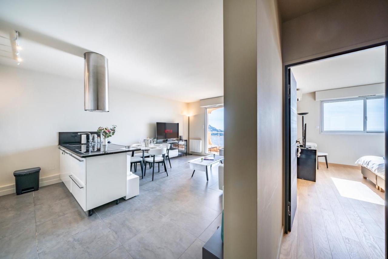 Baie Roquebrune, Balcon Vue Mer, Parking Gratuit - Ao Luaran gambar